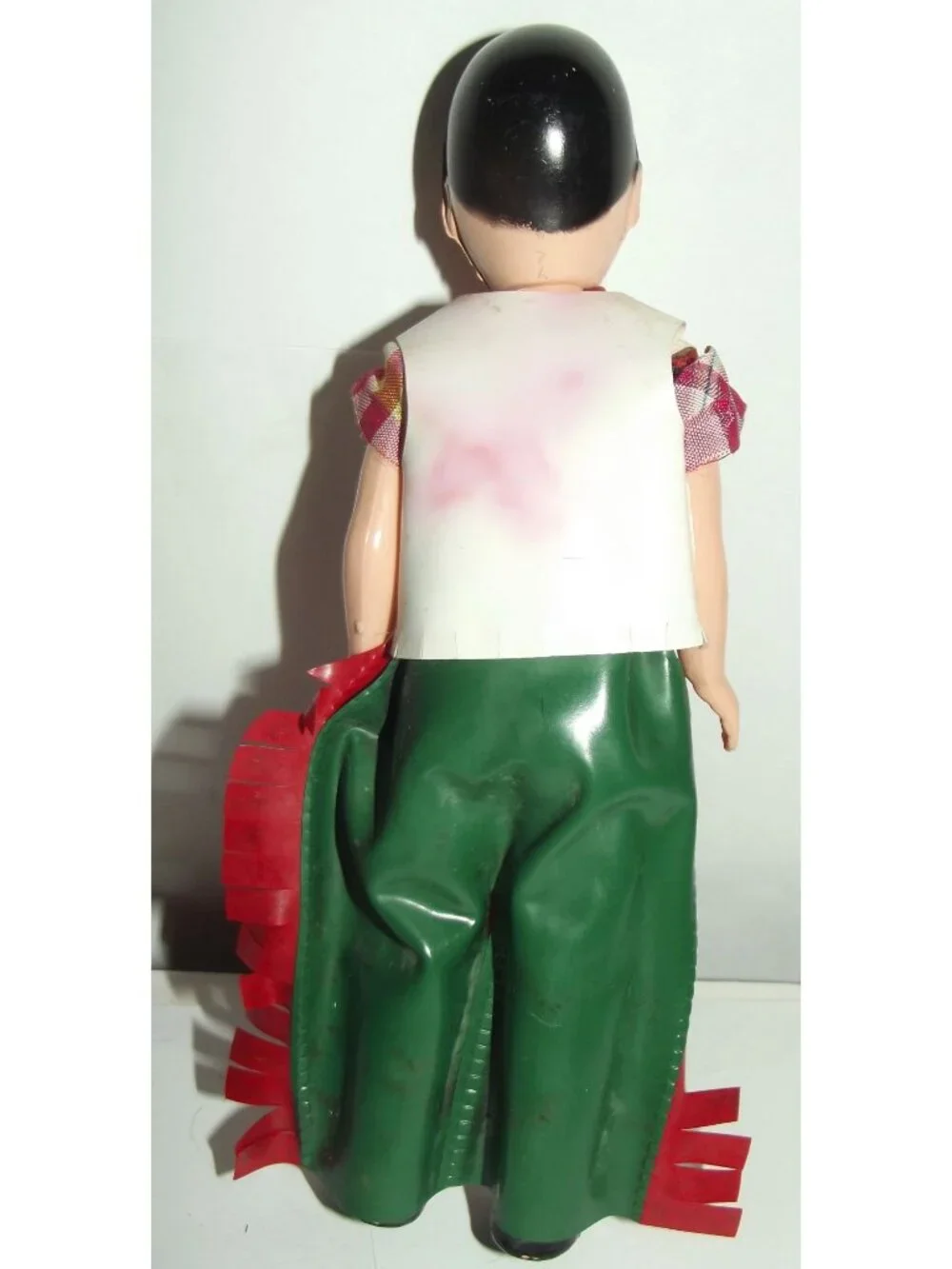 Vtg Miniature Dolls (lot of 2) Porcelain Indian Girl +Western Cowboy Sleepy Eyes